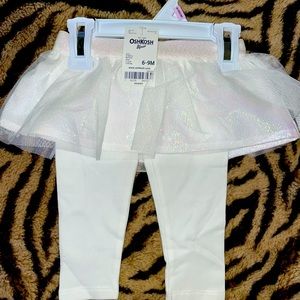 Baby girl pants with tutu attached